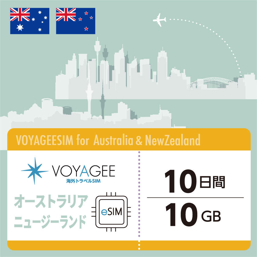 【Australia & New Zealand】eSIM 10GB 10days