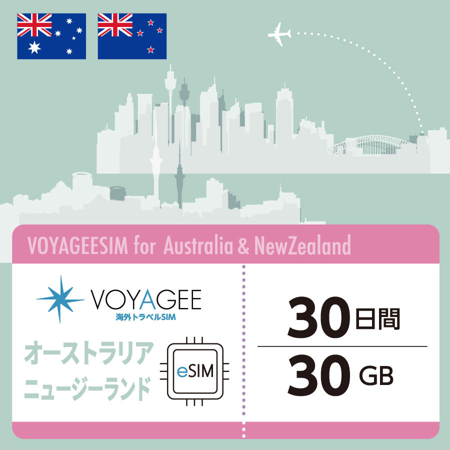 【Australia & New Zealand】eSIM 30GB 30days 