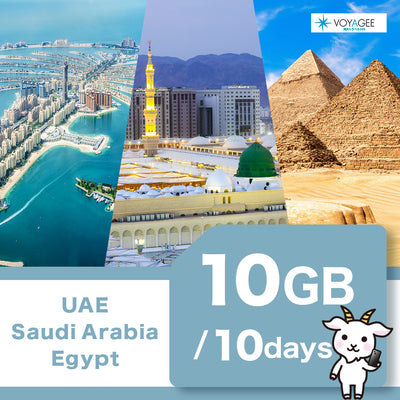 【UAE & Saudi Arabia & Egypt】eSIM 1GB daily / 10days